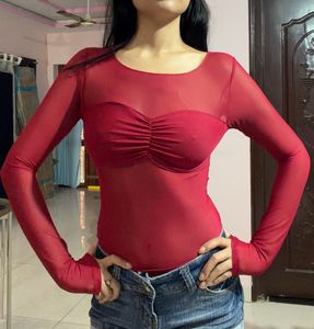 Sheer Red Top