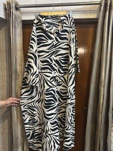 Stylish Zebra Print Maxi Dress