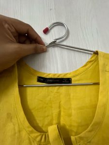 Vibrant Yellow Wrap Top