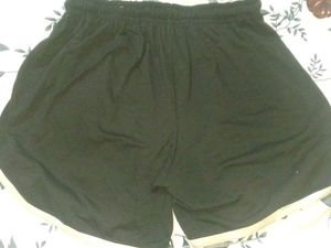 Mid Rise Black Shorts
