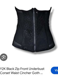 Y2K Black Corset Waist Cincher