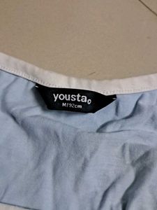 Cute Pastel Blue Square Neck Top