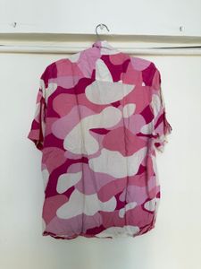 Pink Camo Print Shirt