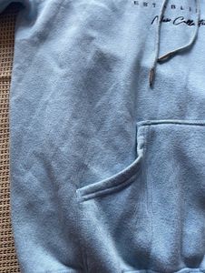 Sky Blue Drop Shoulder Hoodie
