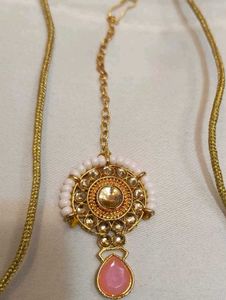 Elegant Pink Stone Jewellery Set🩷