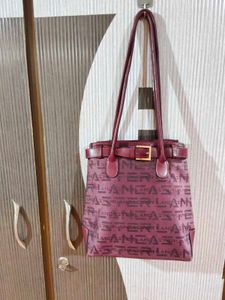 Lancaster Burgundy Monogram Shoulder Bag