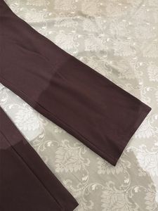 Classic Brown Wide-Leg Trousers