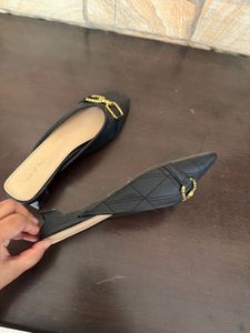 Quilted Mules with Gold Horsebit Detail
