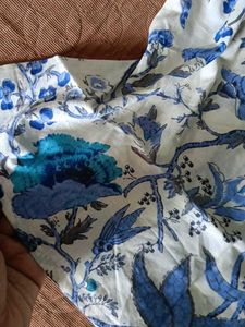 Blue Floral Halter Neck Top
