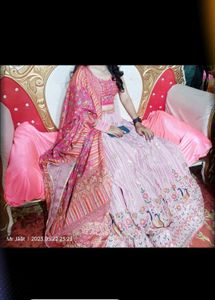 Stunning Pink Embroidered Lehenga Choli
