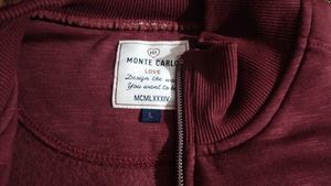 New Maroon Solid Hoodie/Jacket