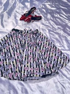 Funky Heart &amp; Striped Skirt