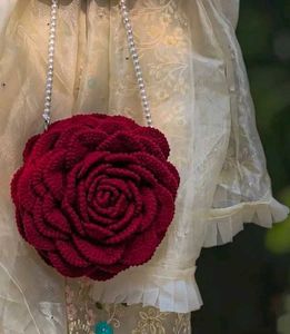 Handmade crochet rose purse 👜🌹