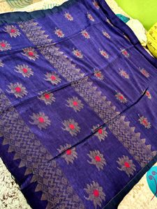 Elegant Purple Woven handloom Saree