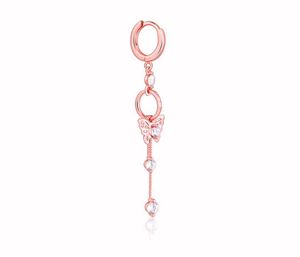 real silver Butterfly Earrings