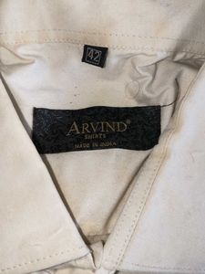 Arvind Off-White Formal Shirt
