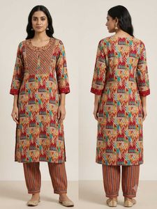Printed Kurta with Pants Set