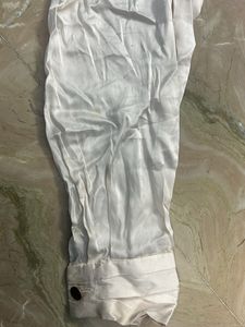 cream colour silk shirt