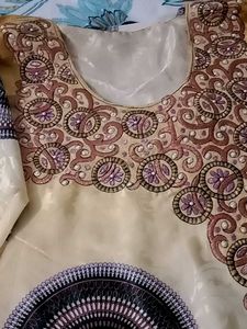 Elegant Embroidered full dubai maxi