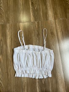 Beige Stripped Tank Top