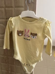 Cute Baby Girl's Yellow Bodysuit