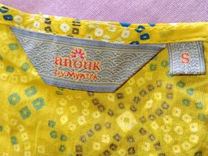 Vibrant Yellow Bandhani Print Kurta