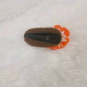 Handmade Crochet Flower Hair Clip
