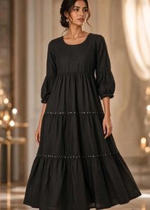 Elegant Black layered Dress🖤