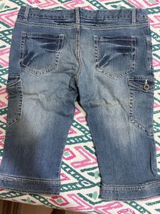 Women's Blue 3/4 Jeans