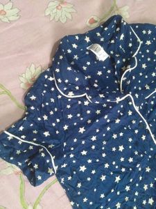 Star Print Pajama Top