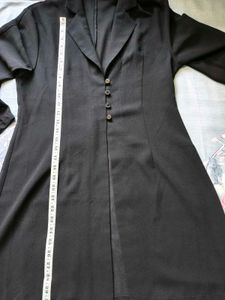 🎉Chic Georgette Black Blazer Dress