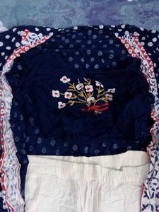 Stylish Navy Blue Kurta Set