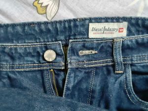 DIESEL Retro Wide Leg Dark Wash Jeans