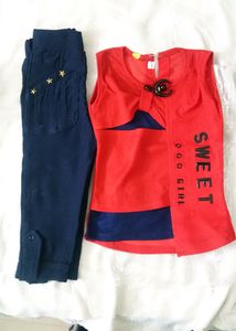 Jeans Top Set Girls Dress