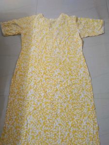 Embroidered Yellow Kurta