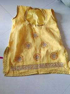 Yellow Embroidered Lehenga Choli Set