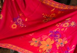 Printed. Woolen Stole For Girls  &amp; Women  1 -2 Time Use   Colour Pink