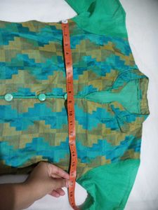 Green Churidar Top