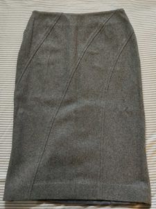 Gray Pencil Skirt