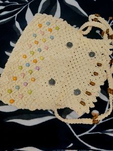 Handmade Crochet Clutch with Beads