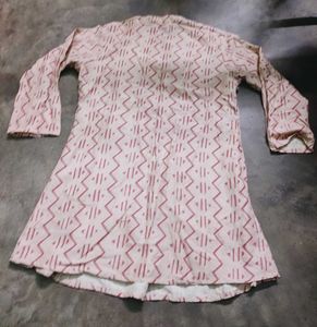 Pure Cotton Geometric Print Kurta
