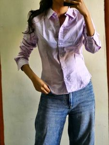 Lavender Button-Up Shirt