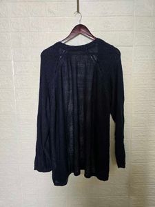 Chic Navy Blue Knit Cardigan