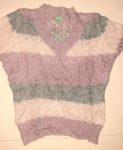 💗 BENETTON Soft Luxe Fuzzy Knit Sweater