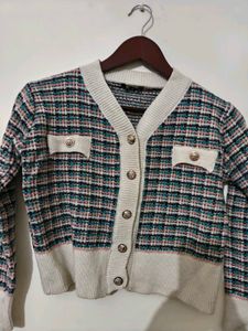 Chic Plaid Cardigan