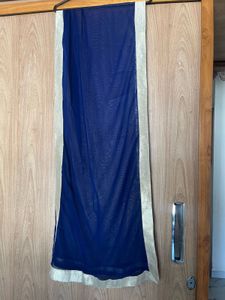 Beautiful Navy Blue Dress With Dupata