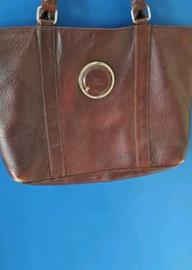 Classic Brown Leather Tote Bag