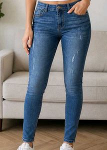 Stylish Ripped Blue Skinny Jeans