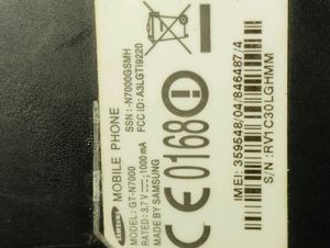 Dead Samsung Note1 Gt N 7000 Spare USE
