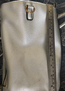 Chic Quilted Silver Handbag
